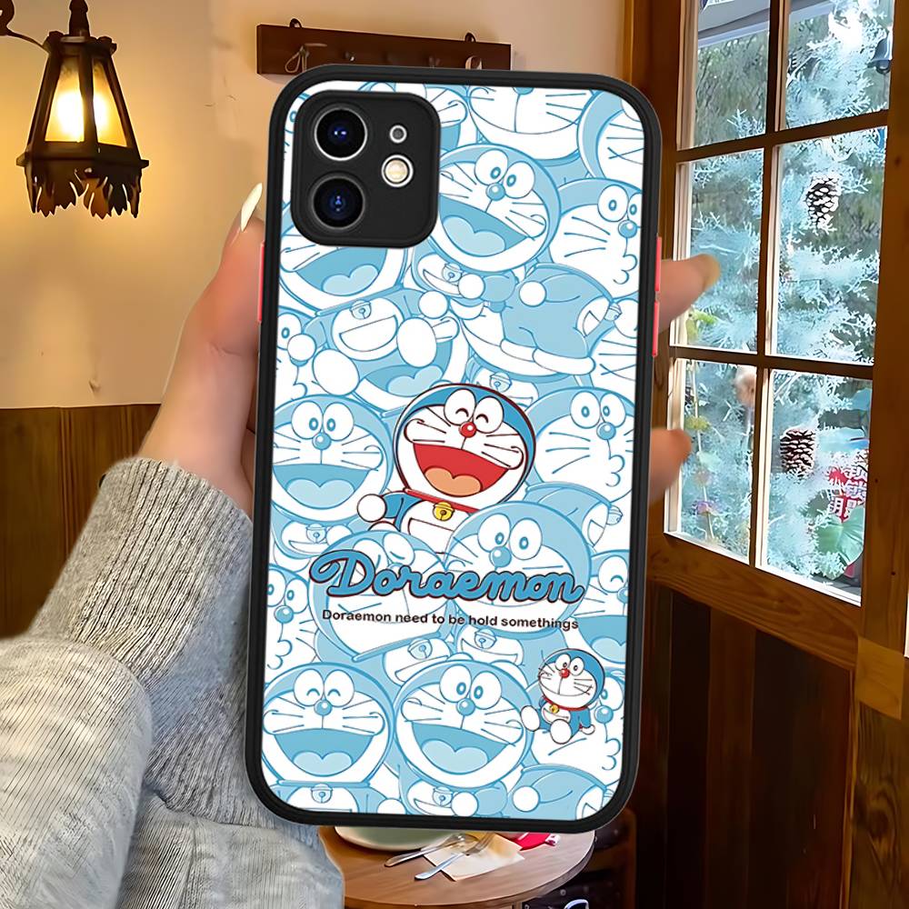 Cartoon D-Doraemons For IPhone Air 16 15 14 Plus 13 12 11 Pro Max Matte Cover Jelly Shockproof Phone Case