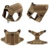 Large Dog Harness Collar Leash Molle Pouches Pet German Shepherd Malinois Training Walking Vest Dog Harnesses For Medium Dogs