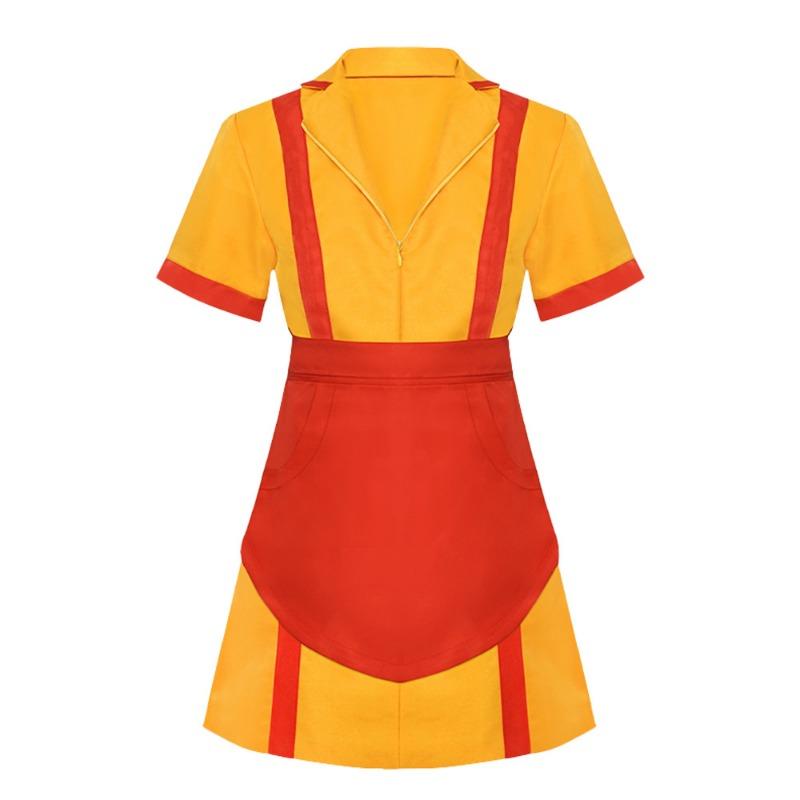 Fast-Food-Arbeitskleidung Halloween-Kostüm Uniform Broke Sisters