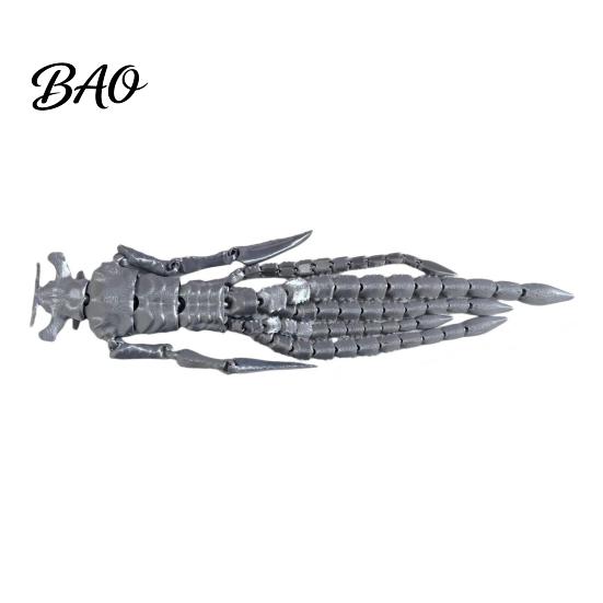 Customizable Pose Toy 3D Printed Sea Monster Toy, Multi-Joint Articulated Figure, Flexible Mythical Deep Creature Posable Desktop Ornament Fidget