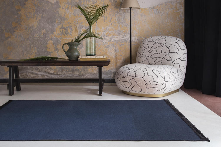 

Jassrug Fringed Woven Rug 120x180 Petrol Blue