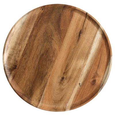 Plateau de service rond en bois d'acacia ZISIZ