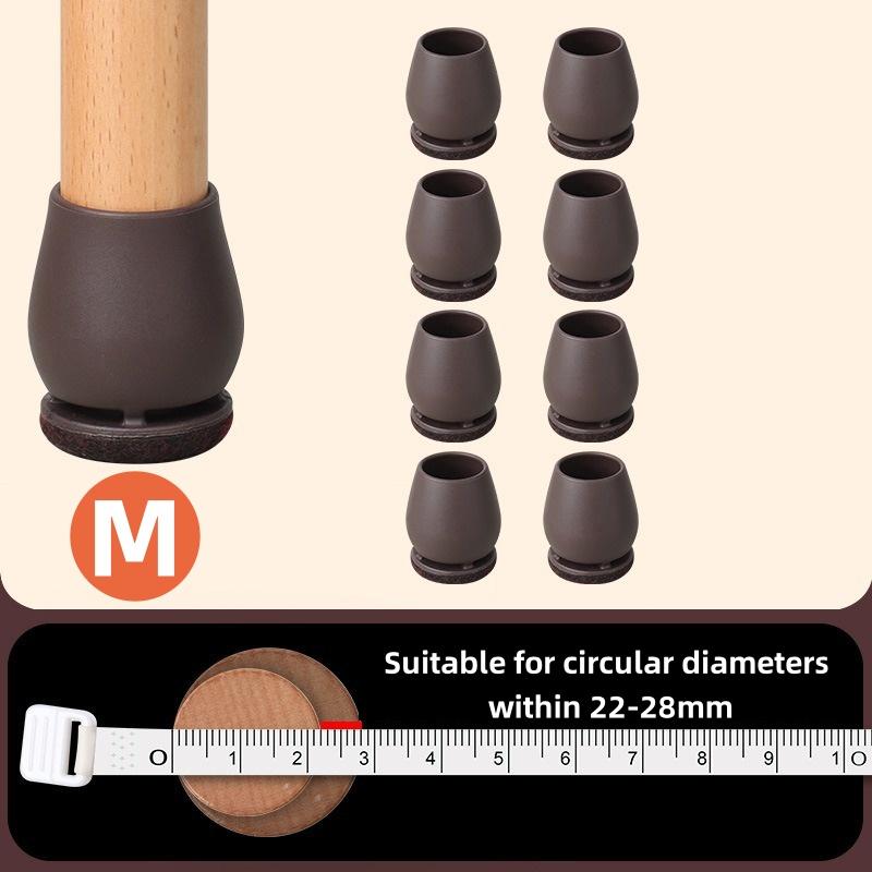 8/16PCS Chair Leg Protector TPE Diagonal Leg Table and Chair Floor Protection with Felt Furniture Leg Cover Furniture Sliders