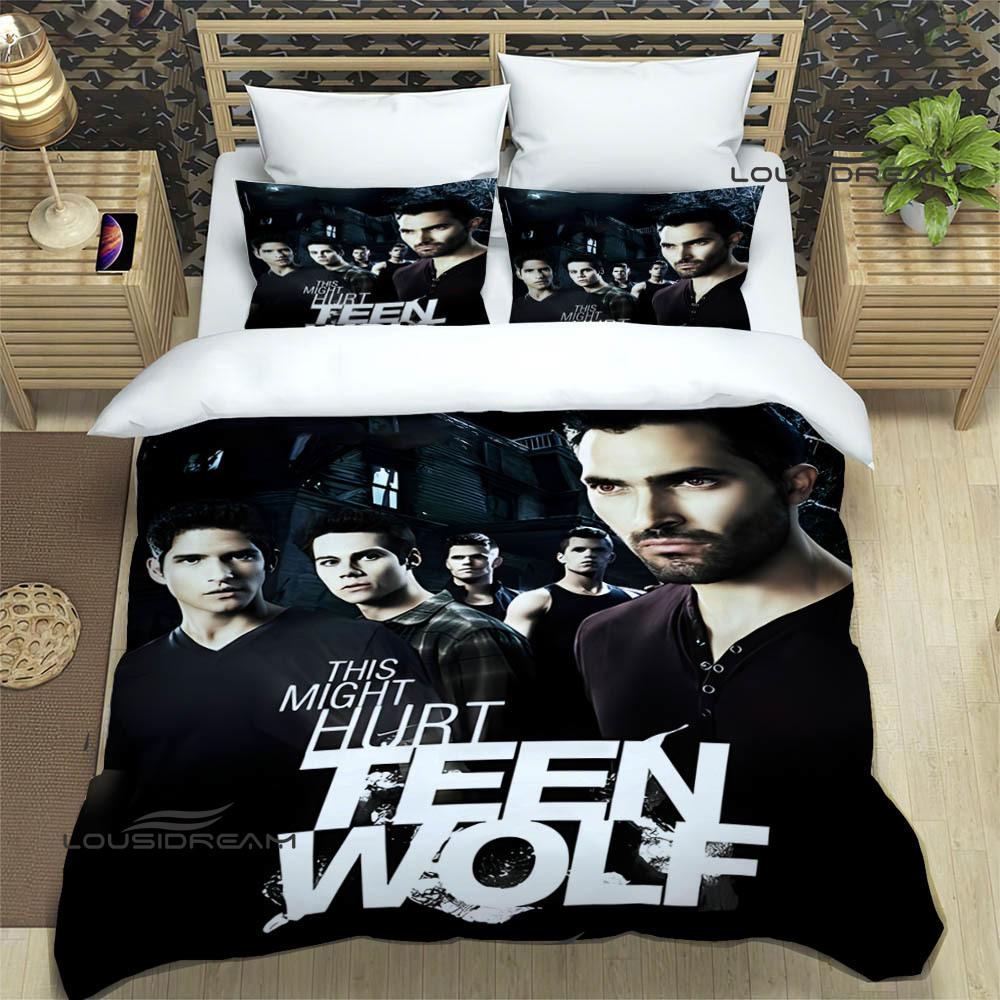 Teen Wolf Tištěné povlečení vynikající sada ložního prádla povlak na přikrývku sada přikrývky povlak na polštář sada povlečení luxusní narozeninový dárek