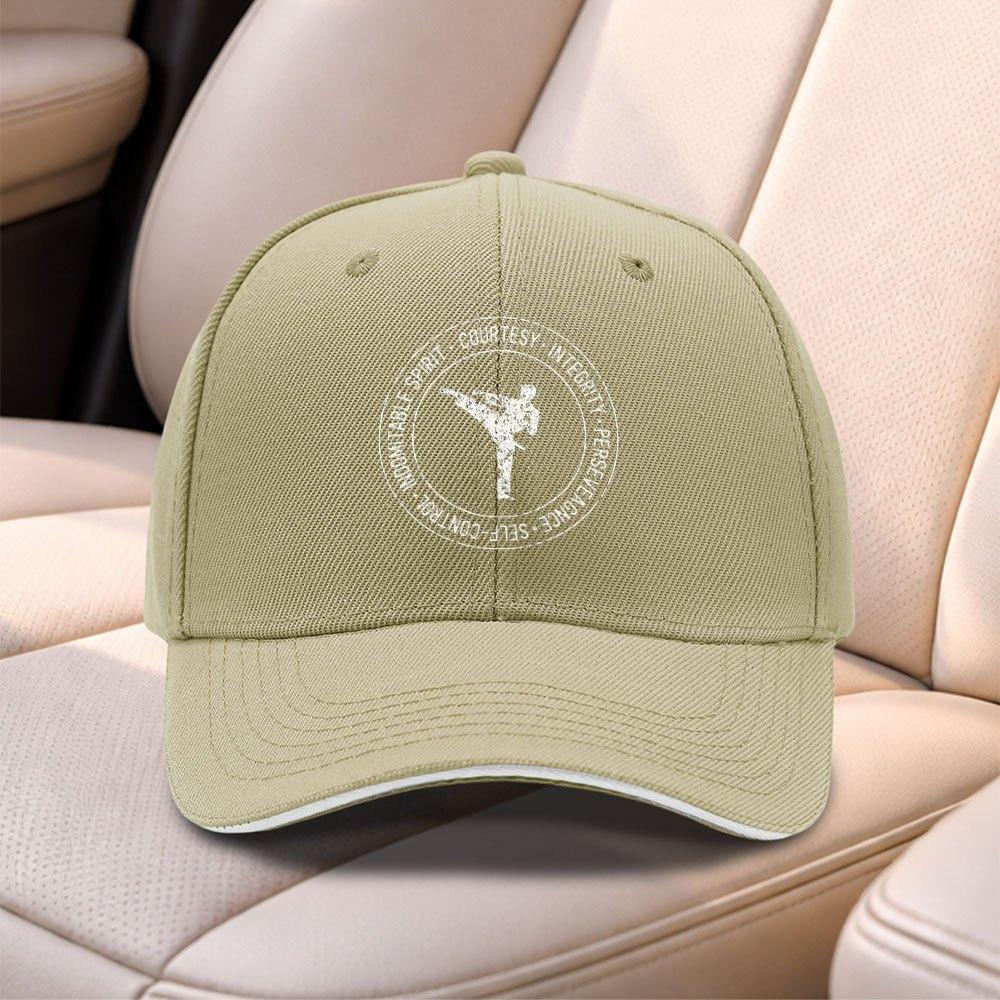 Taekwondo Spirit Pattern Adjustable Baseball Cap Duckbill Hat For Men Women Outdoor Sports Fishing Daily Wear