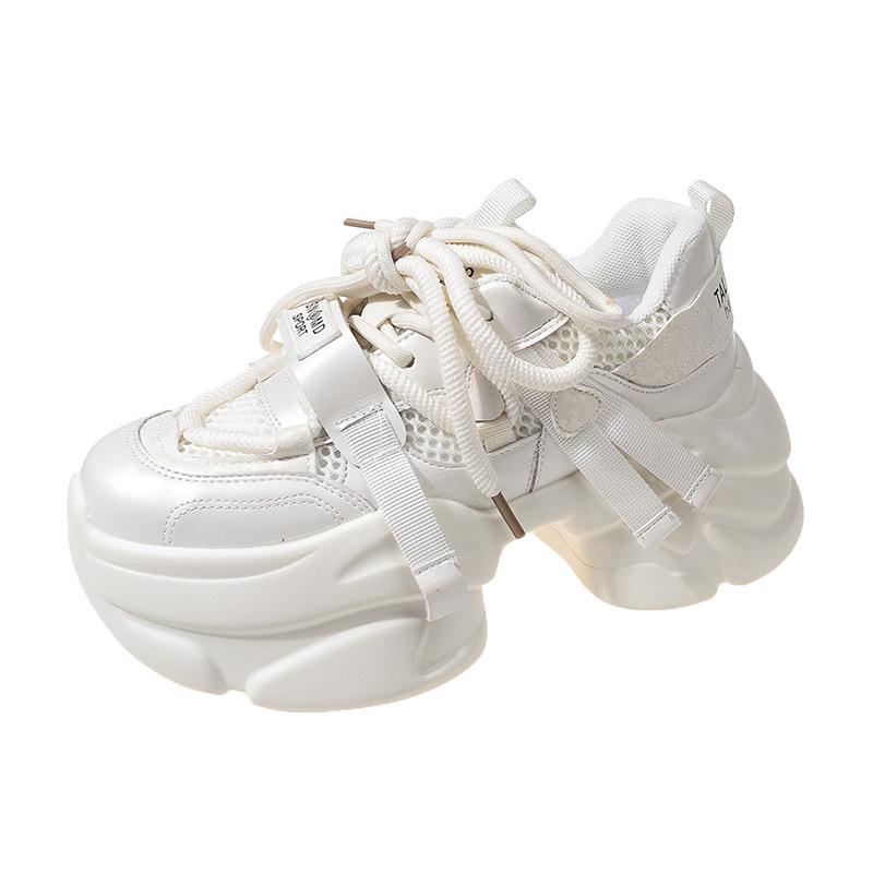 

Thick-soled popular dad shoes for women 2025 summer new mesh breathable and light to increase height fried street sports and leisure shoes tide 39