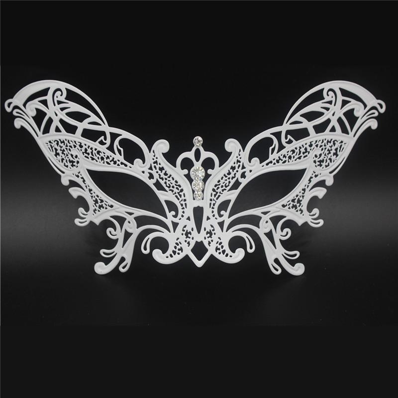 Metal Laser Cut Silver Gold Wedding Party Mask Women Butterfly Costume Venetian Filigree Black Cosplay Party Masquerade Mask