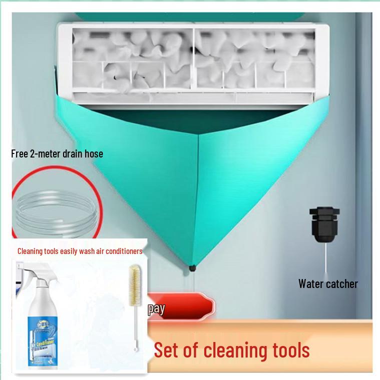Wall-Mounted Air Conditioner Cleaning Kit with Waterproof Cover