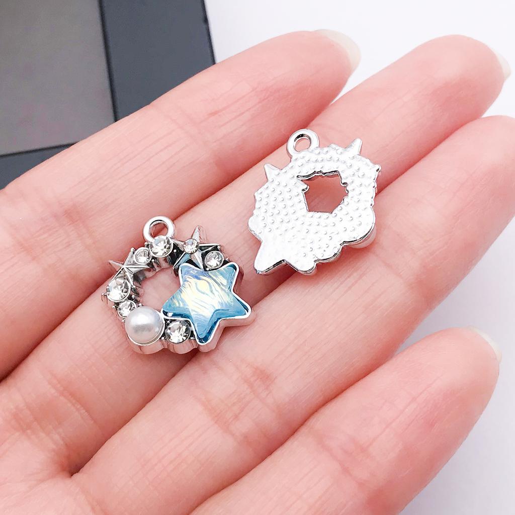 UV Resin Star Moon Tetragonal Star Pendant DIY Earrings Necklace Pendant Accessories