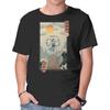 Unisex Crew Neck T-Shirt Water Nomad Ukiyo-e Graphic Short Sleeve Casual Tee