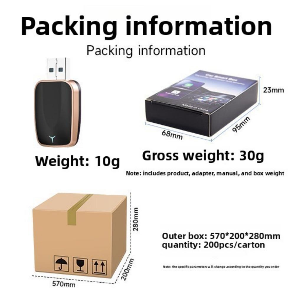 Bezprzewodowy moduł CarPlay Box Konwertuj przewodowy na bezprzewodowy Inteligentny Moduł Samochodowy Android Auto dla Płynnej Łączności