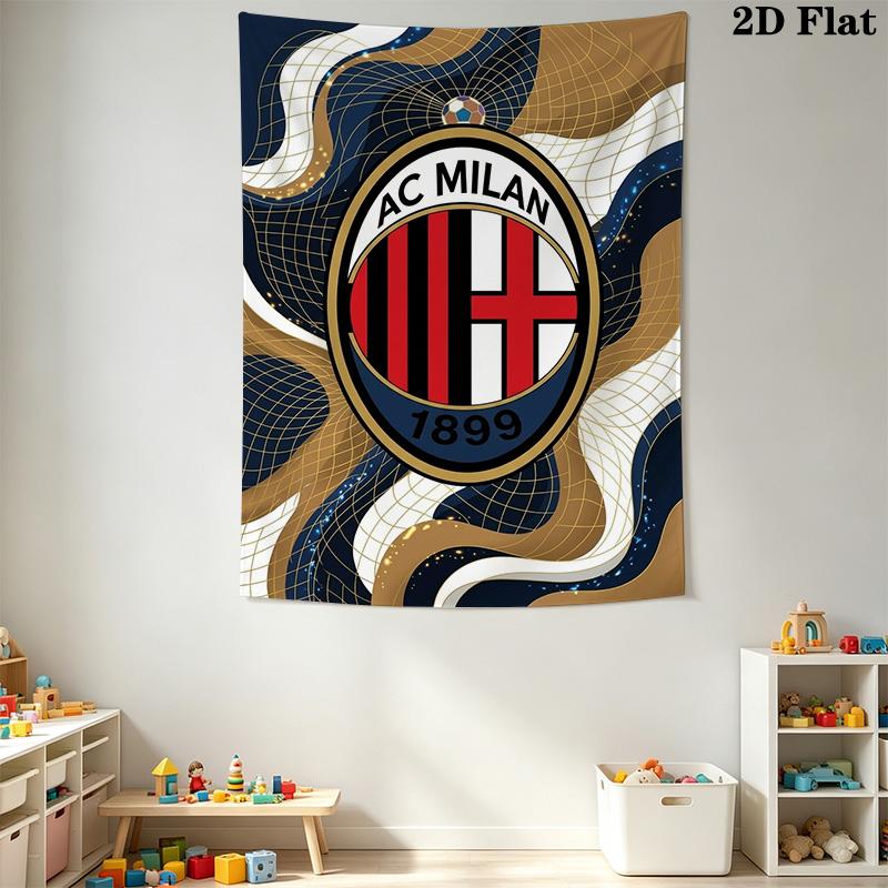 Ac Milan Crest Emblem Threepiece Set 1 Duvet Cover 2 Pillowcase Without Core Duvet Cover And Pillowcase Bedding Set Christmas Birthday Gift