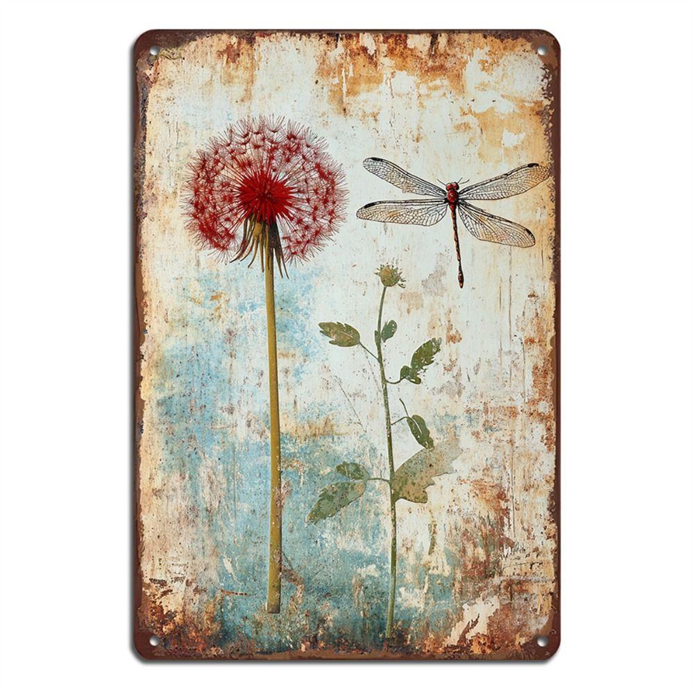 Vintage Metal Tin Sign Easter Bunny with Eggs Wall Decor Home Kitchen 20x30cm