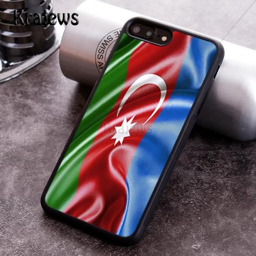 Krajews Azerbaijan Flag Phone Case For iPhone 17 Air 16 15 14 11 12 13 Pro MAX Plus cover shell coque
