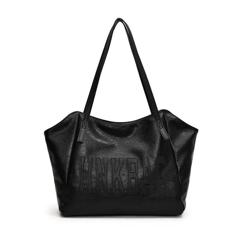 Casual bag women's large-capacity new autumn and winter versatile retro shoulder bag is now popular commuter tote bag