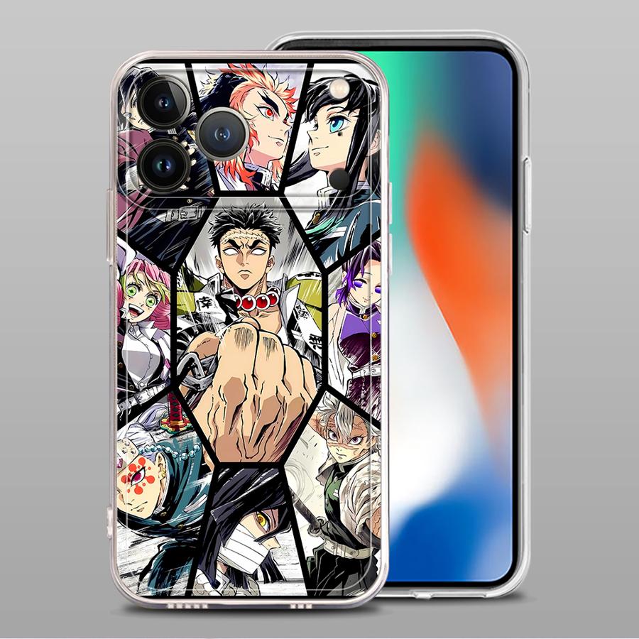 D-Demon S-Slayer Anime Case for iPhone 17 Pro Max Air 16 11 XS Max 13 Pro 7 8 15 12 Mini XR 14 Plus Soft Phone Cover
