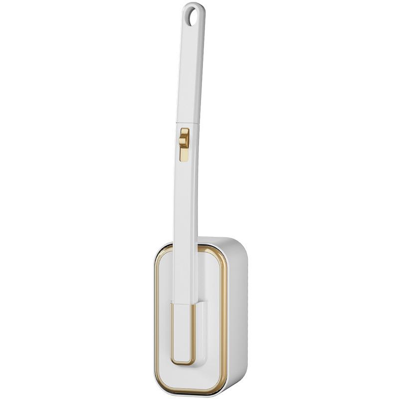 Wall-Mounted Toilet Brush with Long Handle and Replaceable Disposable Head