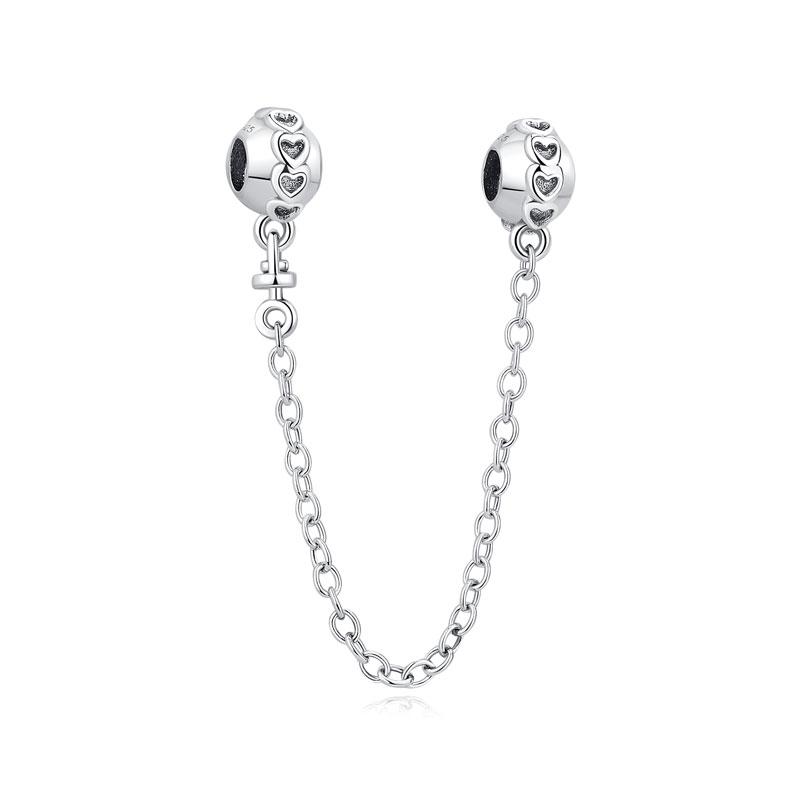 New Copper Charm Bead Charms Safety Chain Music Notes Love Heart Pendant Bead Charms Compatible With Do It Yourself Bracelets Bangles Women Diy Jewell