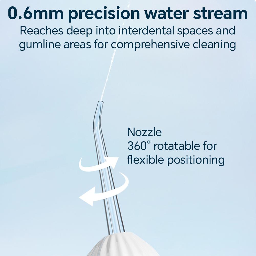Cordless Water Flosser Teeth Picks with 3 Modes, 4 Replacement Jet Tips, Portable Waterproof 200ML Oral Irrigator Dental Cleaner