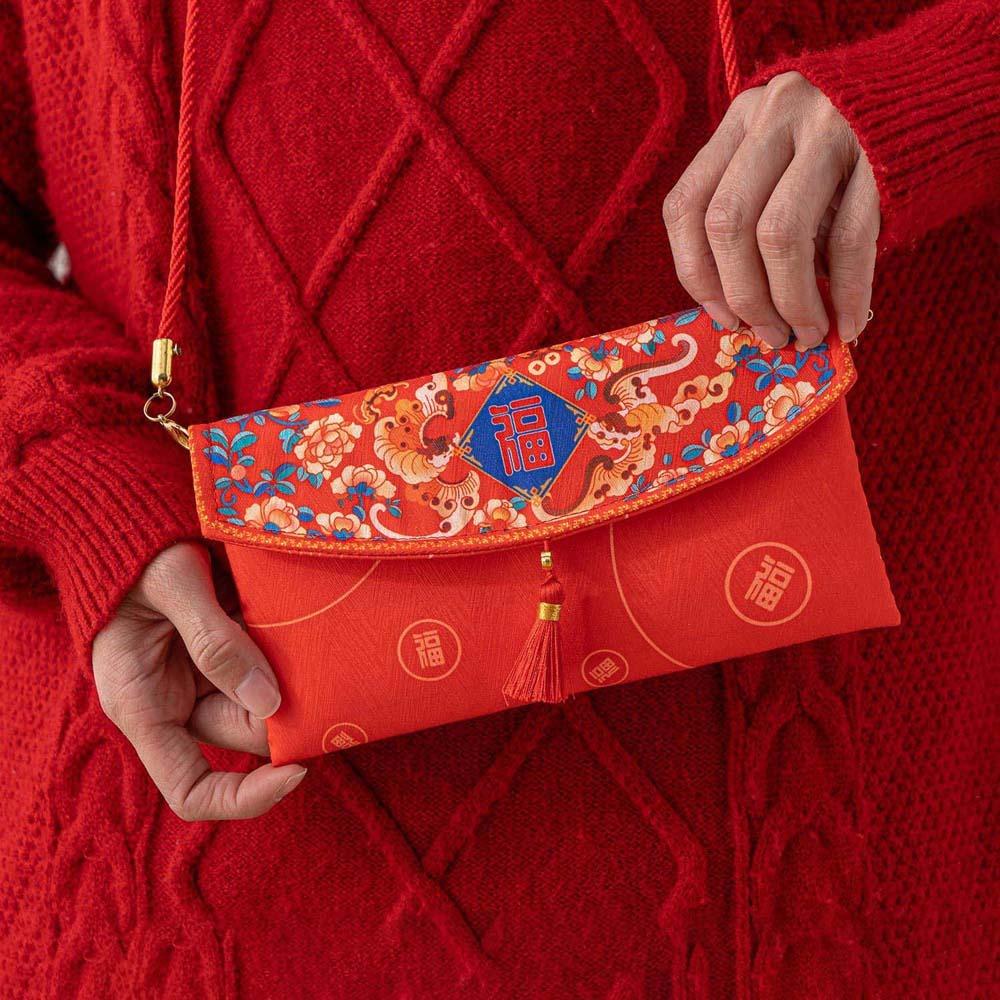 

Traditional Children s Money Bag Tassels God of Wealth Red Pocket Lunar New Year Gifts Style 2