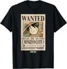 One Piece Anime Monkey D. Luffy Wanted Poster T-Shirt