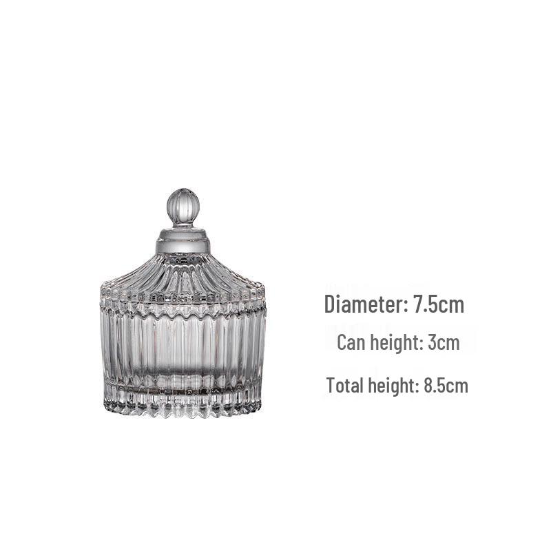 Clear Glass Yurt Candy and Candle Jar with Lid - Ideal for Weddings and Storage