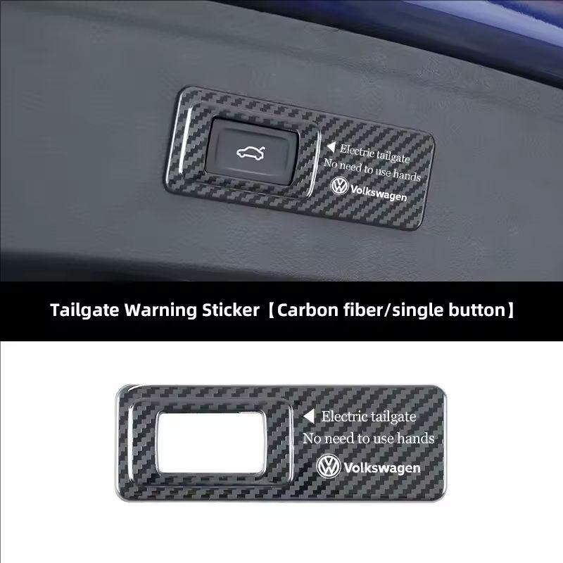 Car Trunk Switch Warning Sticker Tailgate Lifting Cover Decal For VW GTI Polo Golf Passat Jetta Tiguan Arteon CC Taigo Hub Cap
