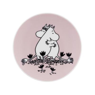Moomin by Arabia Classic Mini Pink [Officially Imported] Plate, 10.5cm, Love,