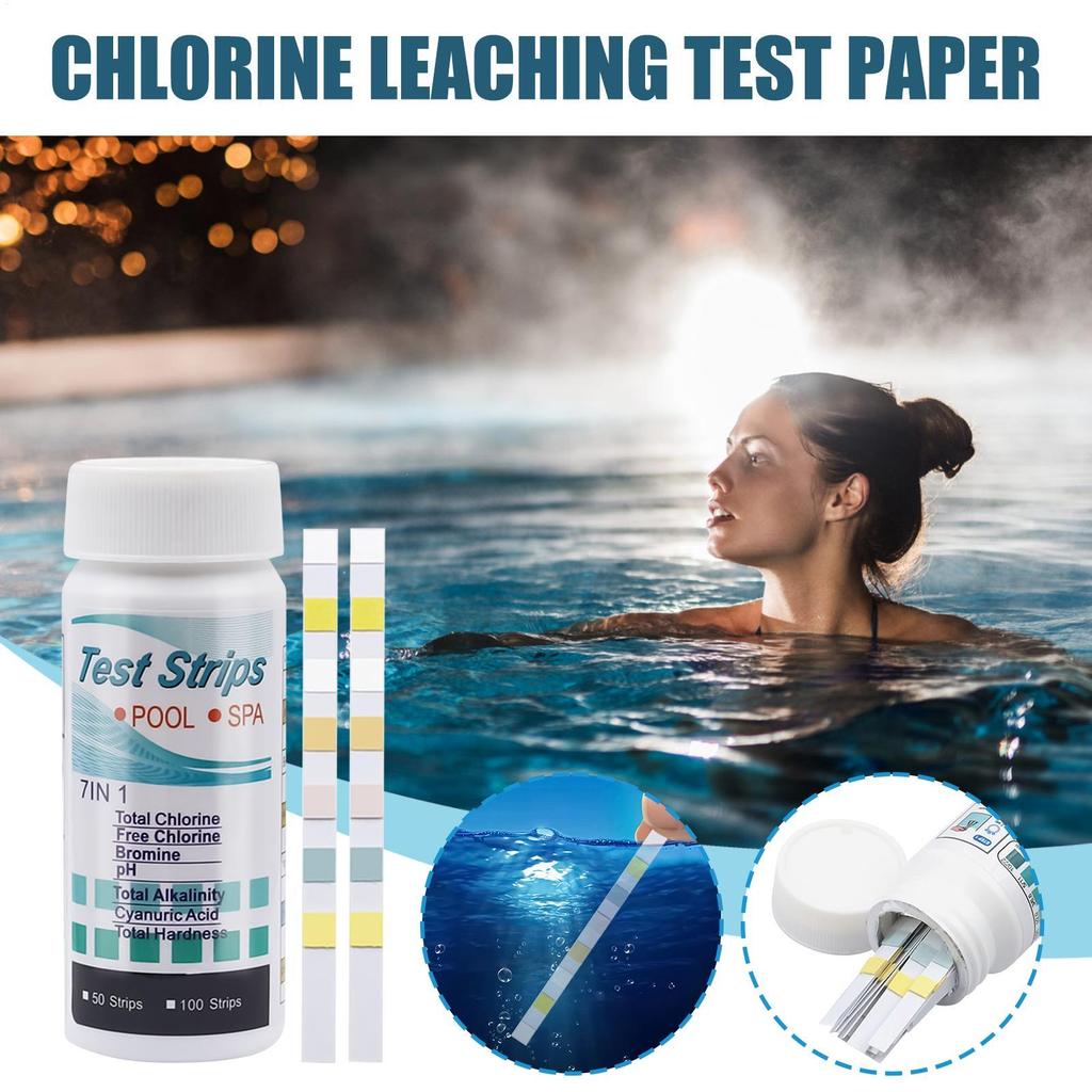 100pcs/set Accurate Pool Test Strips Aquarium Testing Kit Long Lasting Multifunctional Quick Results Testing Paper Set For Pool