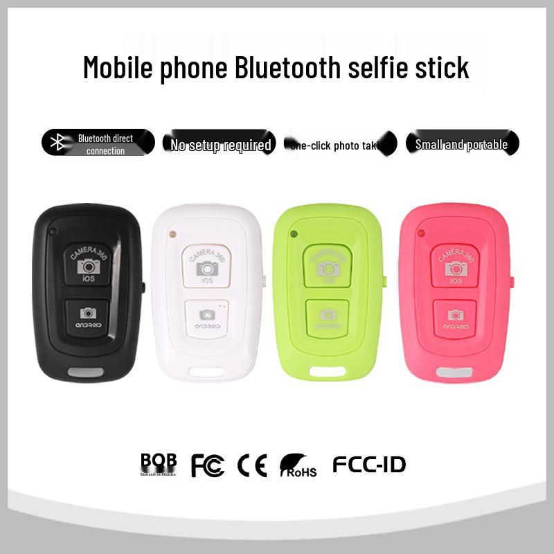 

Wireless Bluetooth One-Button Selfie Remote for Photos & Videos Black 138 + PE Bag + Manual