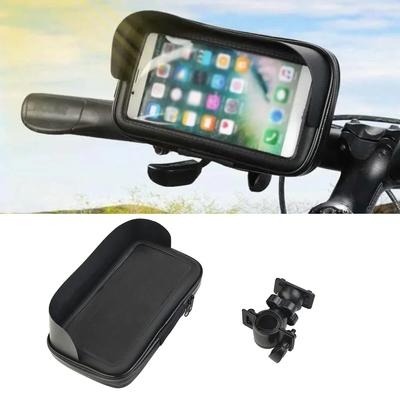 Mount Kit Handlebar Holder Anti Shock With Bag Motorcycle PU+ABS ATV Bag Black Case Mount Waterproof Practical