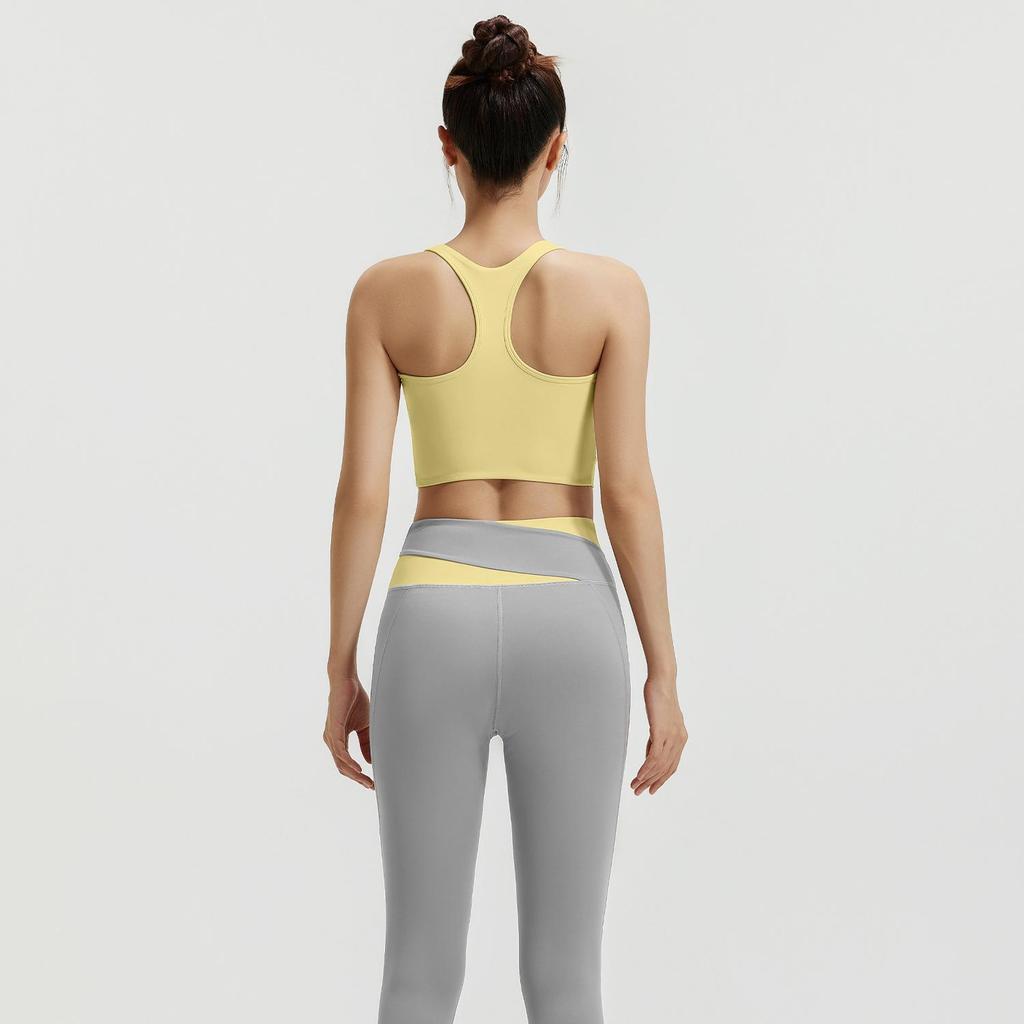 High Waist Tummy Control Shockproof Yoga Set: Tight Butt-Lifting, Nude-Feel Fitness Wear