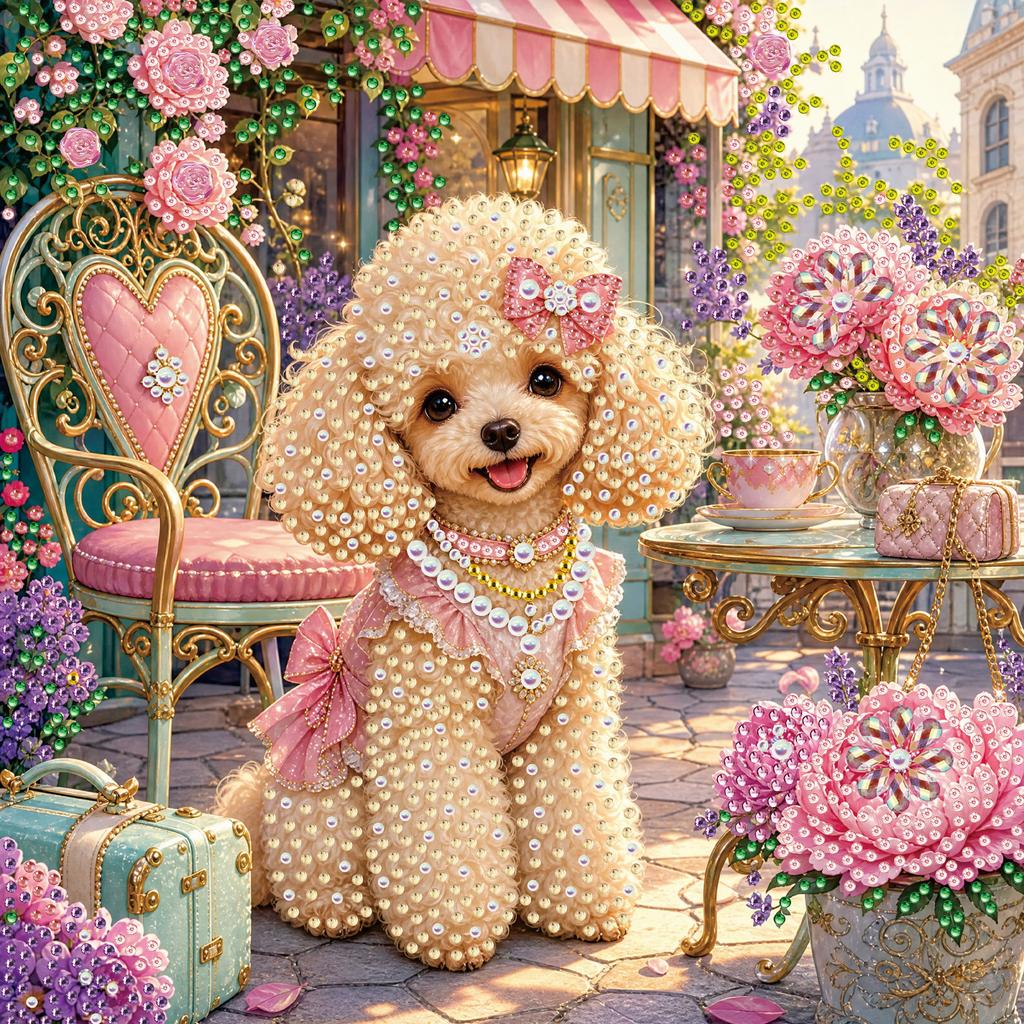 Dog Special Shaped 5D DIY Partial Drill Diamonds Dots Gem Art Kits for Adults DIY Gift Home Decor Diamond Dots Paintings 30x30cm