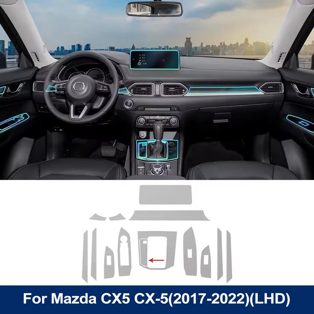 

Car Interior Protection Film for Mazda CX-5 CX5 2017-2026 Pre-cut TPU Anti-scratch Film Dashboard Navigation Transparent Cover