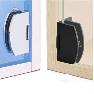 No Hole Glass Door Hinge Glass Cupboard Display Cabinet Hinge Clip Furniture Interior Connector Accessories Hardware Supplies