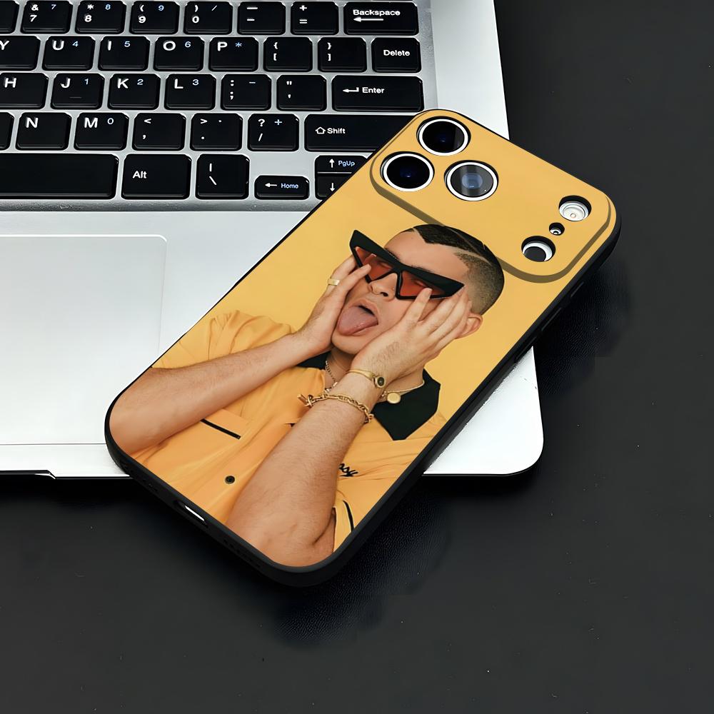 Coque de téléphone Singer B-Bad Bunny Pour IPhone 17 Air 16 E Pro Max 15 14 13 Mini 12 Pro 11 Max Plus Coque Souple Noire