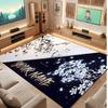 Abstract Personalized Theme Crystal Velvet Floor Rug Personalized Custom Name Text Warm Carpet Home Decoration
