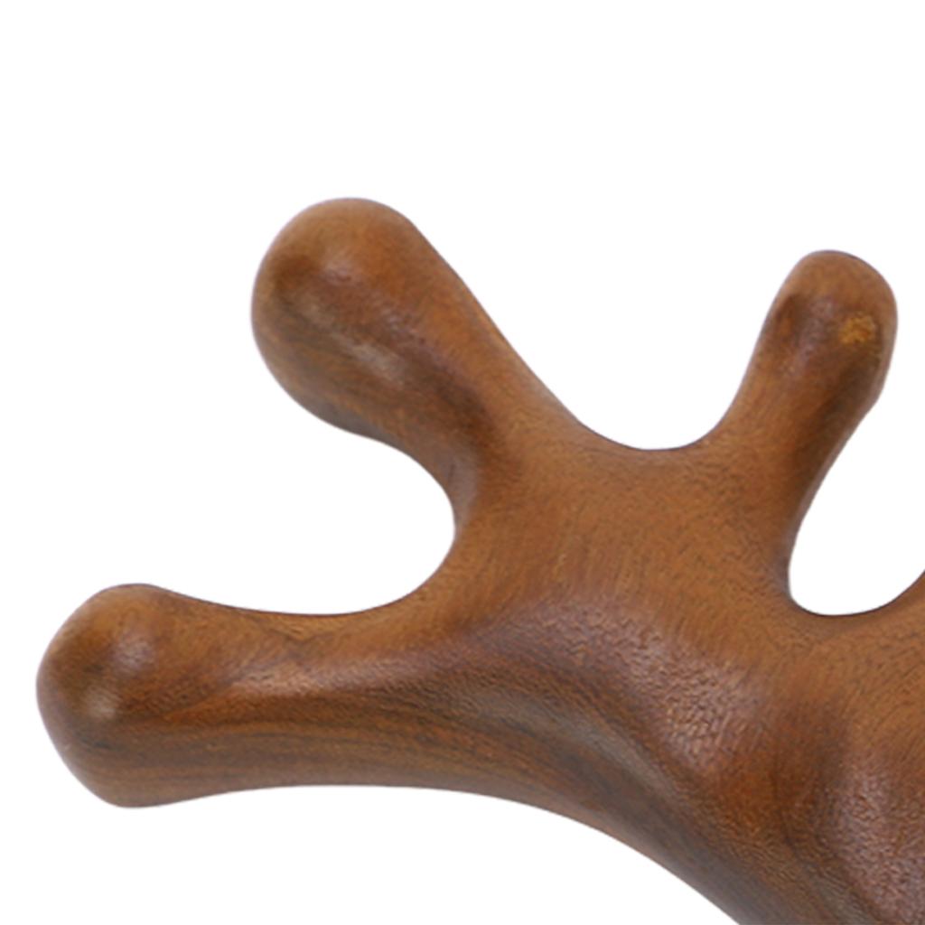 Gua Sha Kamm Sandelholz Ergonomischer Breitzahn Kopfhaut Schaben Massagekamm für Nacken Arme Beine