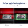 Waterproof LED License Plate Frame - Easy to Install License Plate Frame with Light, Universal License Plate Light with Anti-Scratch ABS Cover,