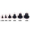 10Pcs Black Silicone Rubber Snap-on Hole Plug  3 3.5 5  8 to 12mm Blanking End Caps Seal Stopper