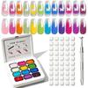 Sponge pentru Nail Art Foarte Saturat Gel cu Pigment Culoare 4/9/12 Culori pentru Unghii DIY Nail Art