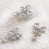 3Pcs Nail Charms Sparkling Stunning Visual Effect Ultra-Light Creative Shape Wide Application DIY Alloy Shiny Bow-knot Rhinestone Nail Art Decorations