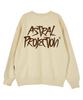 ASTRAL PROJECTION Graffiti Lettering Oversized Drop Shoulder Sweatshirt_Butter