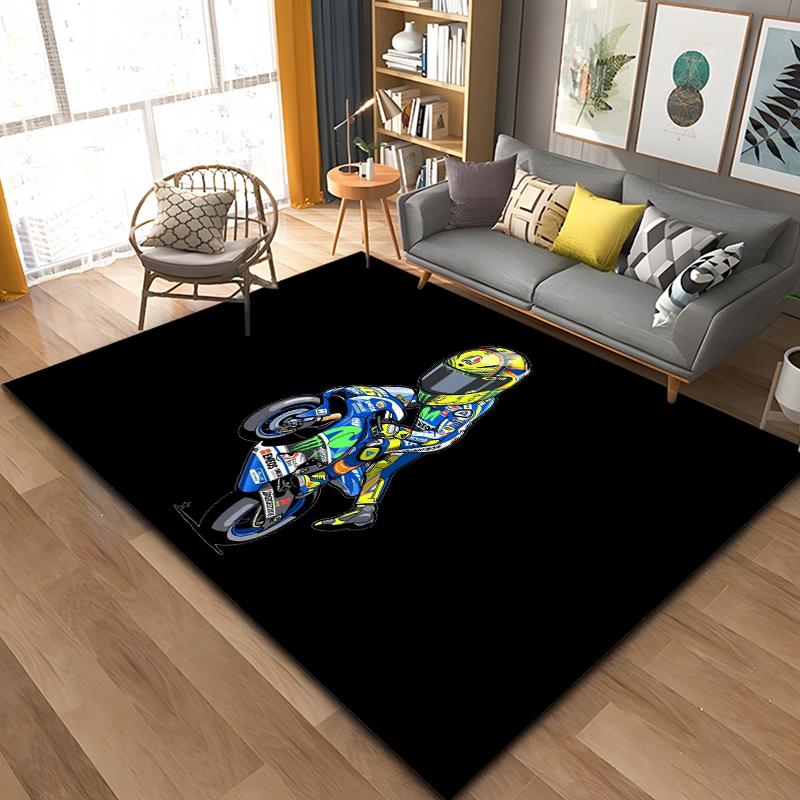 

Motorcycle GP Mountain Biking Non-Slip Doormat Rug Washable Polyester Mat for Kitchen Bedroom Bathroom 60x90(23x35in)