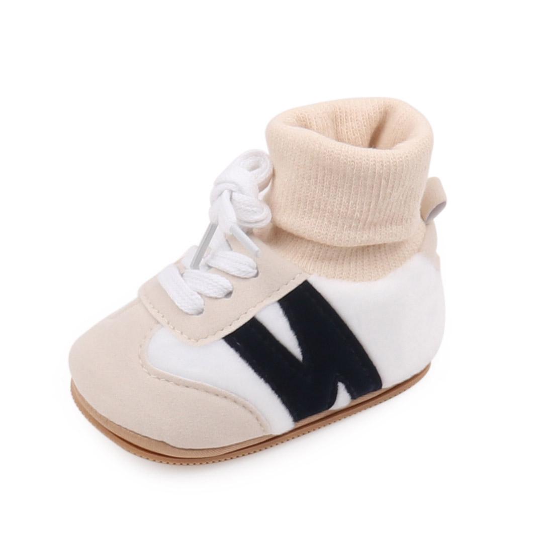 

Baby Sock Shos Autumn and Winter Baby Girls Boys Ankle-covered Style 0-1 Year Old Anti Slip Fashion Design Newborn Infant Shoes 7-12months