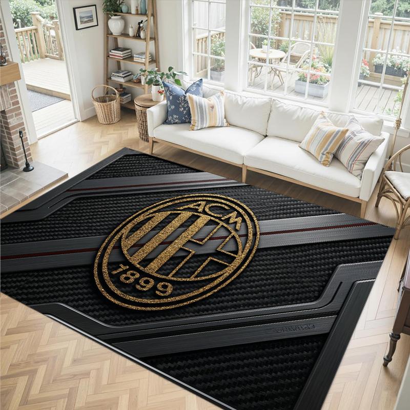 AC Milan Design Crystal Velvet Carpet Cozy Non?Slip Printed Rug For Bedroom Living Room Entrance