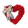 Heart Shaped Wreath Valentine's Day Wreath Multifunctional Hanging Ornament for Festival Window Front Door Engagement Decor
