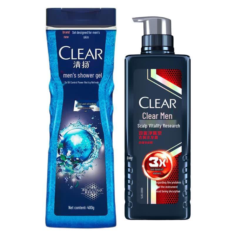 Подарочный набор: Гель для душа Clear для мужчин, контролирующий жирность, и Шампунь против перхоти