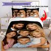 Customize Photos Customize Your Photo Bedding Set Breathable Duvet Cover with Pillowcases Home Decoration Birthday Gift
