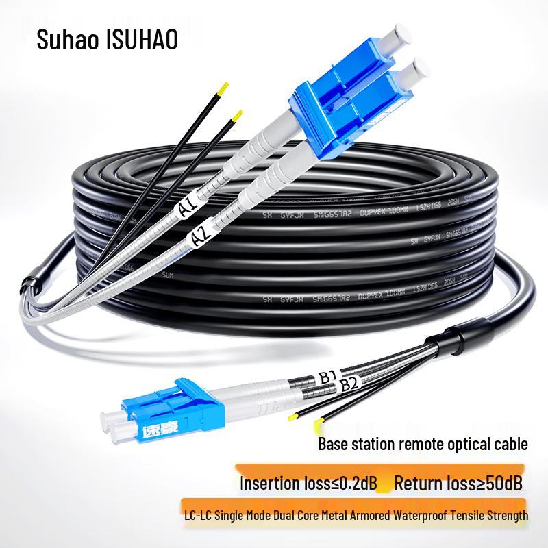 

Outdoor Field Armored Single-Mode Duplex LC-LC Fiber Optic Patch Cord